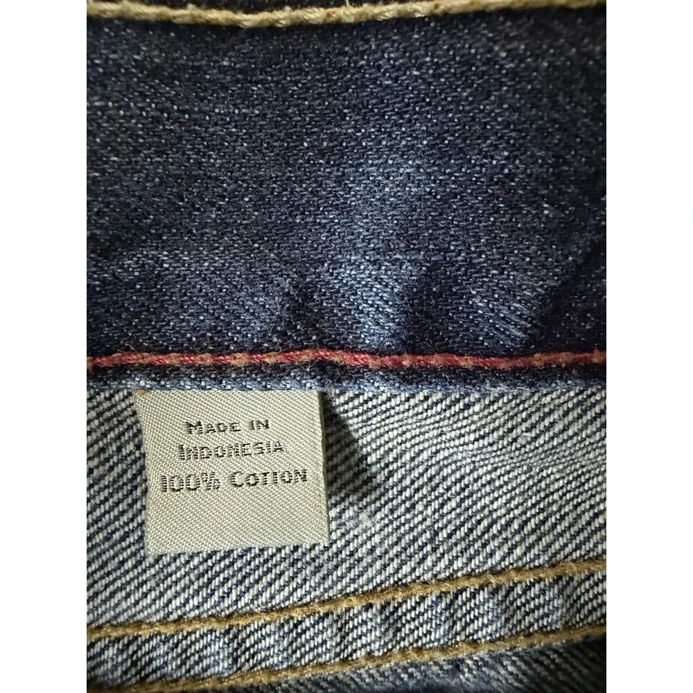 J Crew Mens Vintage Slim Straight  Blue Jeans Size 36 x 32 Cotton